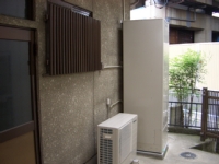 オール電化リフォーム、エコ給湯設置例(大津市)